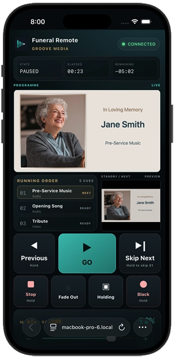 Tribute Director iPhone Remote
